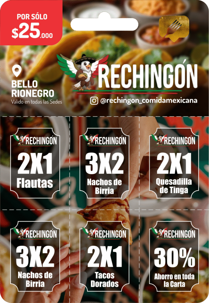 Cupones Rechingón Restaurante Mexicano png